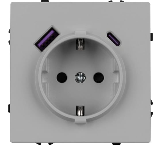 Изображение товара Механизм розетки Arlight с USB зарядкой SCT-NOBE-MUAC-SFPL-IS 1шт 059445