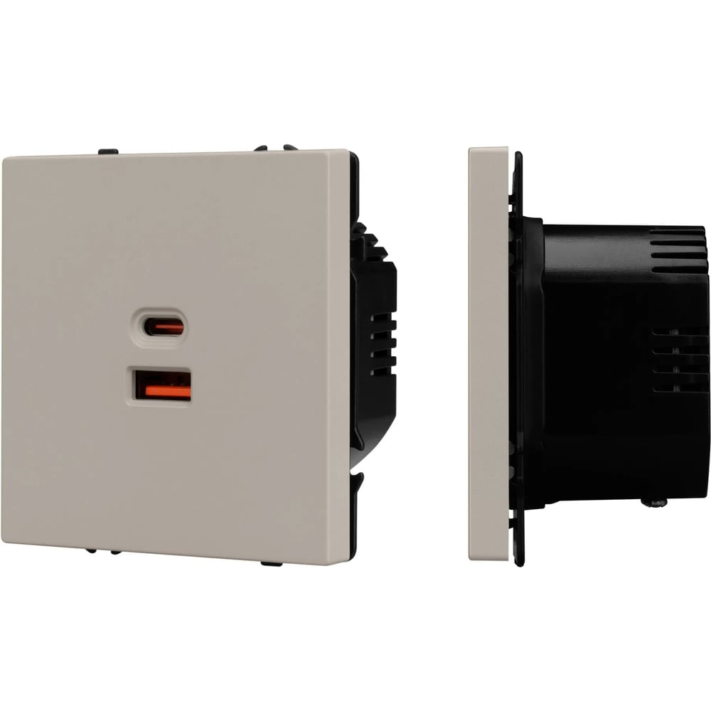 Изображение товара Механизм розетки Arlight с USB зарядкой SCT-NOBE-MUAC-SFPL-FC-CA