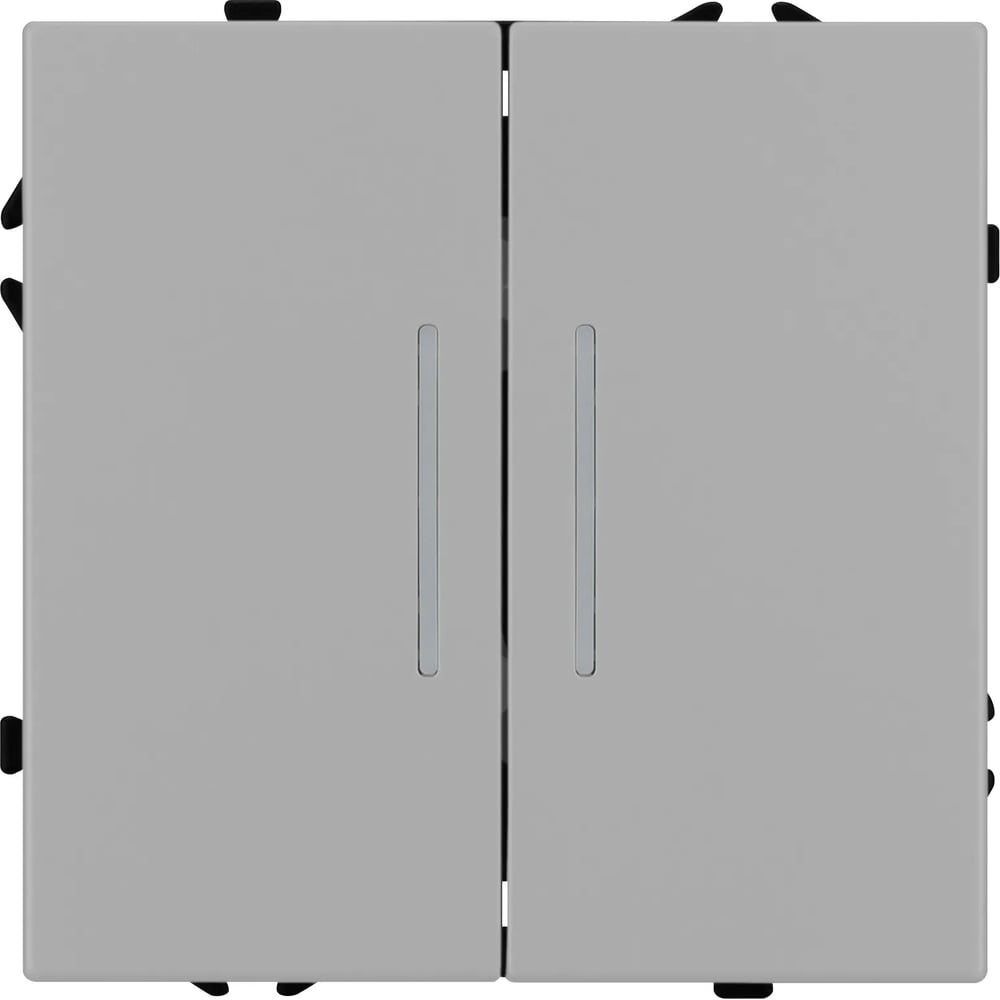 Изображение товара Механизм выключателя Arlight двухклавишный проходной IP20 никель серый SWT-NOBE-MKP2-SFPL-L-IS