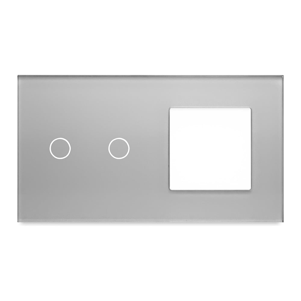 Изображение товара Рамка для сенсорного выключателя с гнездом Vell 1379100 серого цвета