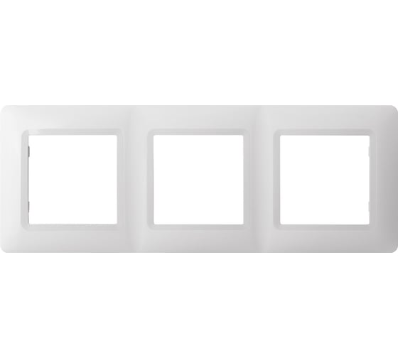 Изображение товара Рамка ЕТР трехместная, Сontact, белая (4шт) 80013-4