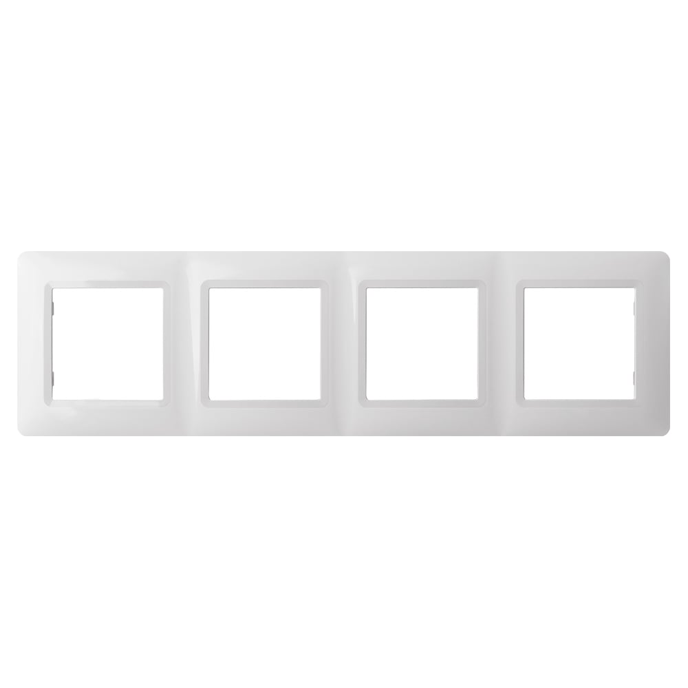 Изображение товара Рамка ЕТР четырехместная, Сontact, белая (3шт) 80014-3