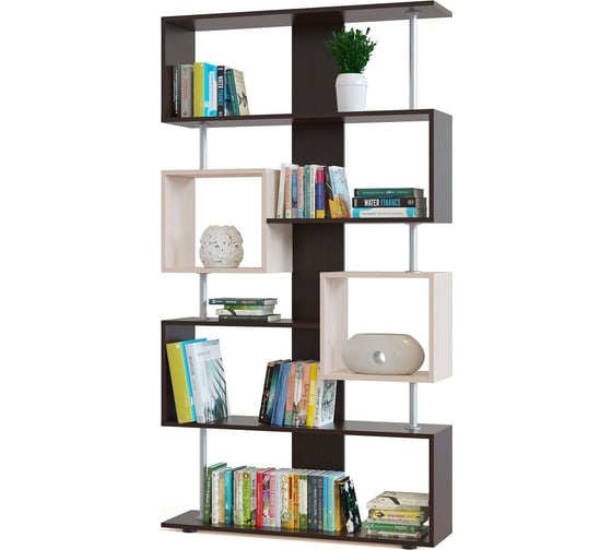 Изображение товара Стеллаж СОКОЛ венге/беленый дуб СТ-2 СТВ5бд5