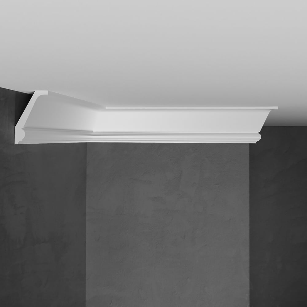 Изображение товара Потолочный плинтус Stenopol 40х25х2000 мм C7151 белый влагостойкий