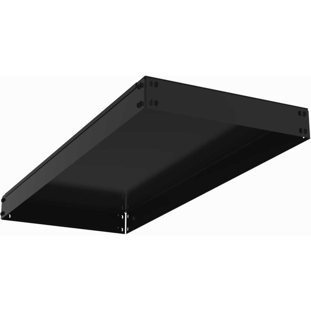 Изображение товара Полка основная металлическая ООО Металекс с комплектом траверс для стеллажей серии HARD 1200х500 (чёрная) 106540