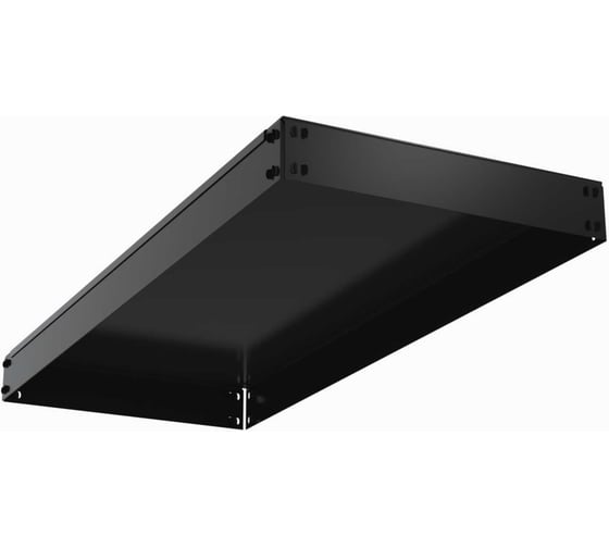 Изображение товара Полка основная металлическая ООО Металекс с комплектом траверс для стеллажей серии HARD 1000х500 (чёрная) 106539