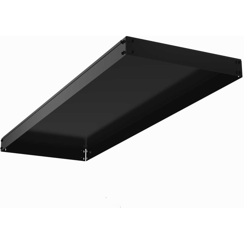 Изображение товара Полка основная металлическая ООО Металекс с комплектом траверс для стеллажей серии HARD 1800х600 (чёрная) 106548