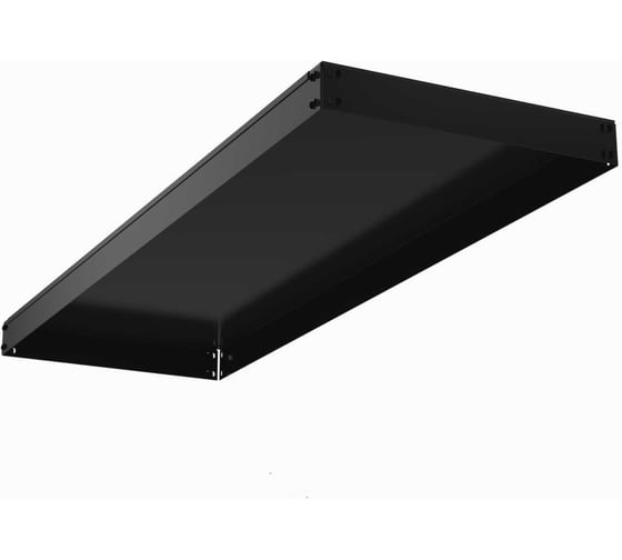 Изображение товара Полка основная металлическая ООО Металекс с комплектом траверс для стеллажей серии HARD 1800х600 (чёрная) 106548