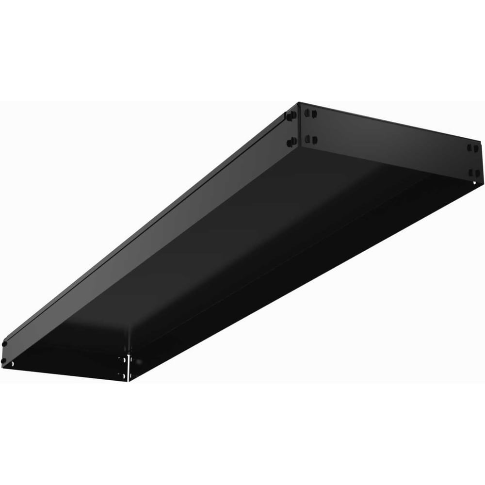 Изображение товара Полка основная металлическая ООО Металекс с комплектом траверс для стеллажей серии HARD 1800х400 (чёрная) 106538