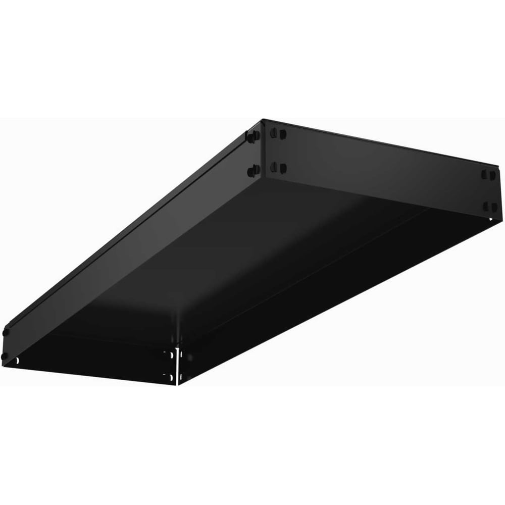 Изображение товара Полка основная металлическая ООО Металекс с комплектом траверс для стеллажей серии HARD 1400х400 (чёрная) 106536