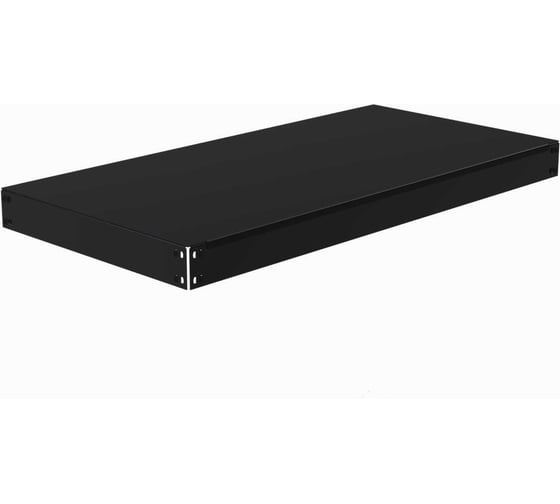 Изображение товара Полка основная металлическая ООО Металекс с комплектом траверс для стеллажей серии HARD 1200х600 (чёрная) 106545