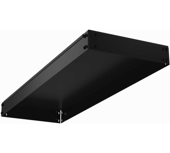 Изображение товара Полка основная металлическая ООО Металекс с комплектом траверс для стеллажей серии HARD 1200х400 (чёрная) 106535