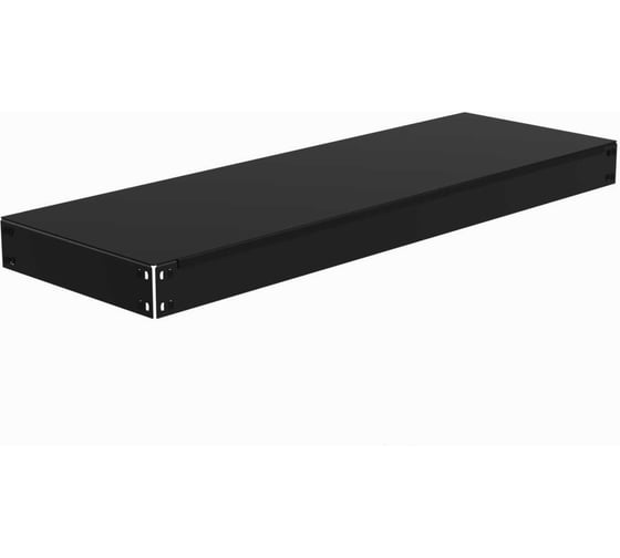 Изображение товара Полка основная металлическая ООО Металекс с комплектом траверс для стеллажей серии HARD 1200х400 (чёрная) 106535