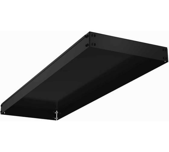 Изображение товара Полка основная металлическая ООО Металекс с комплектом траверс для стеллажей серии HARD 1600х500 (чёрная) 106542