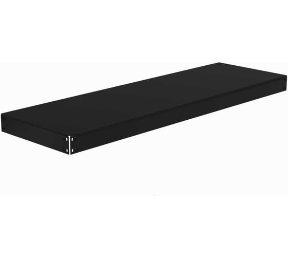 Изображение товара Полка основная металлическая ООО Металекс с комплектом траверс для стеллажей серии HARD 1600х500 (чёрная) 106542