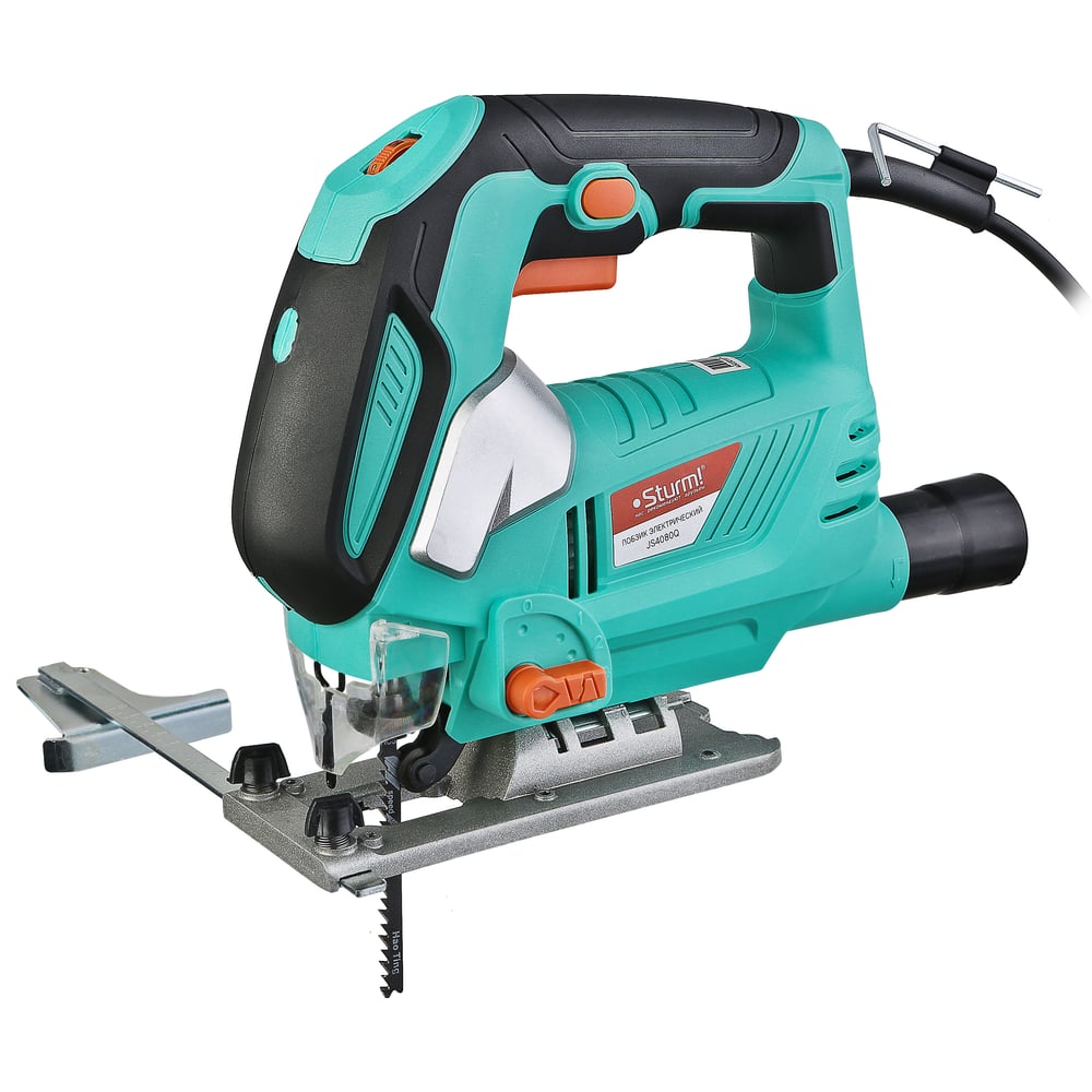 Изображение товара Электрический лобзик Sturm JS4080Q с маятниковым ходом и регулировкой скорости, мощностью 800 Вт
