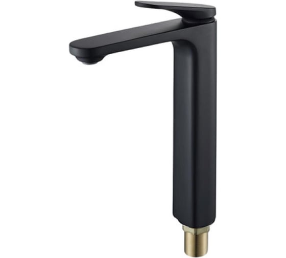 Изображение товара Смеситель для накладной раковины однорычажный ALOUTE высота 280 мм. Цвет черный A2101H-1