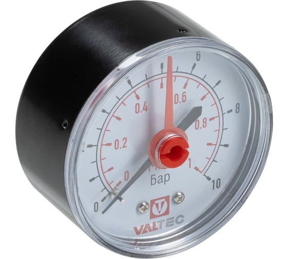 Изображение товара Манометр-индикатор с нижним радиальным подключением Valtec; 50мм; 0-4 бар; 1/4 VT.TM50.DF.02
