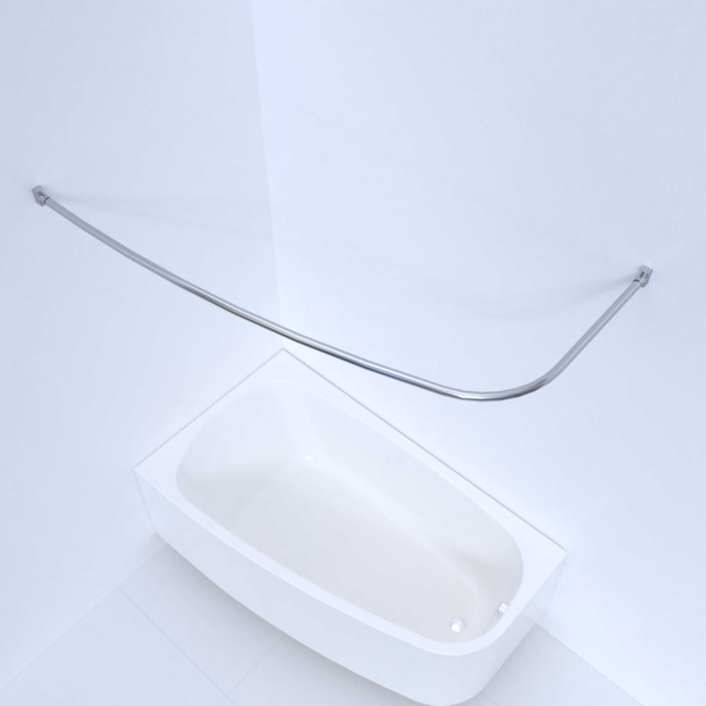 Изображение товара Карниз для шторы на ванну Радомир Рона 168х95 (хром) 1-12-2-0-0-344