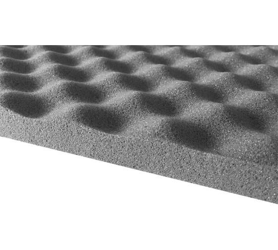 Изображение товара Материал для шумоизоляции SGM Виолон Well Wave 25 ( Виолон ВЭЛ Волна 25), акустический поролон самоклеящийся 5 листов SGM.WELL.25.W.5.L