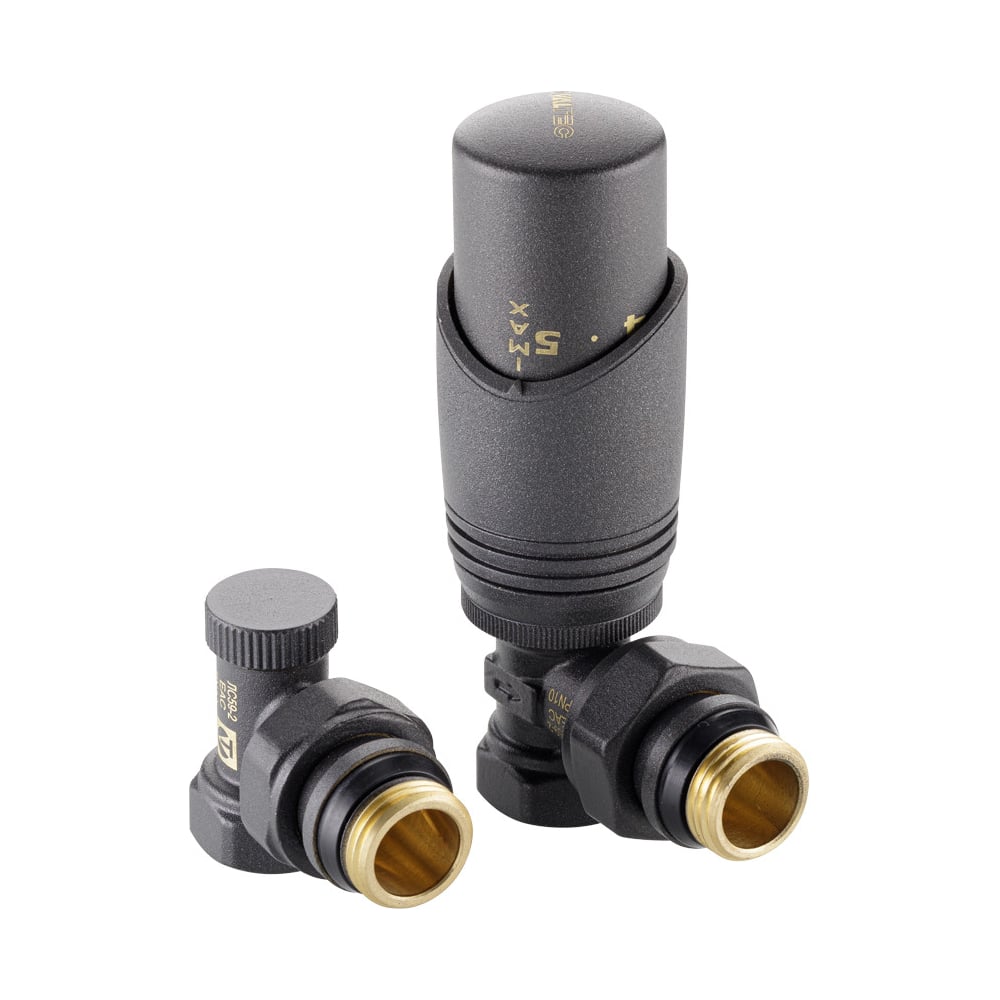 Изображение товара Комплект терморегулирующего оборудования для радиатора угловой Valtec DN15 1/2  VT.045.GR.04