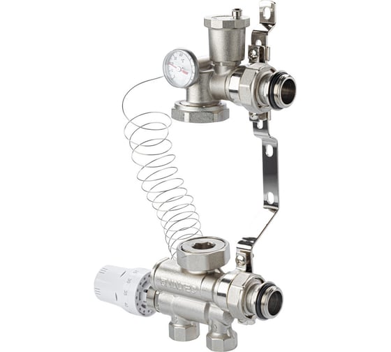 Изображение товара Насосно-смесительный узел Valtec c нижним подключением, без насоса, монтажная длина насоса 130 мм VT.ECOMIX.0.130