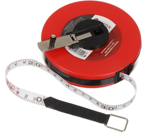 Изображение товара Рулетка геодезическая BARTEX, 10 м, лента ПВХ, 12.5 мм, 360548