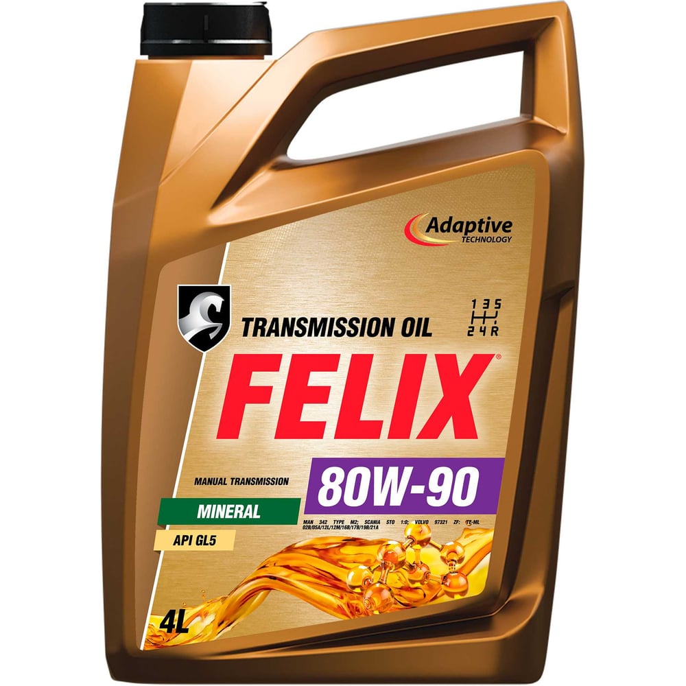 Изображение товара Масло трансмиссионное FELIX SAE 80W-90 API GL-5 4л