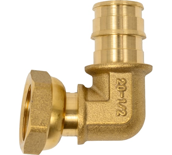 Изображение товара Угол с накидной гайкой One Plus 20x1/2 ВР OP для труб из сшитого полиэтилена Pex qe 3204023027