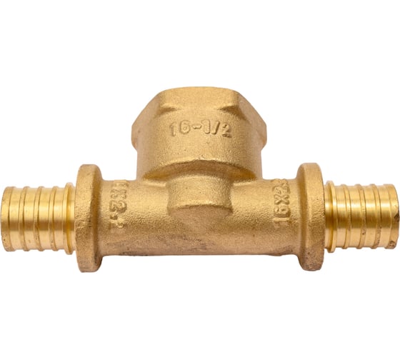 Изображение товара Тройник One Plus 16х1/2х16 ВР аксиальный rx надвижной, для труб сшитого полиэтилена Pex 3204023132 3504023068