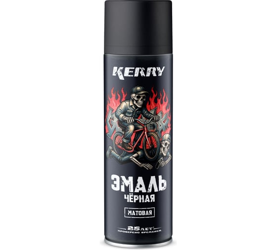 Изображение товара Эмаль KERRY черная матовая KC-612