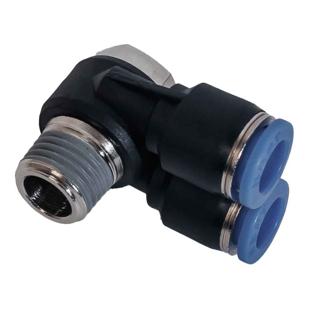 Изображение товара Фитинг пневматический NBPT PA 10-03-R L-образный тройник 3/8M-10 мм