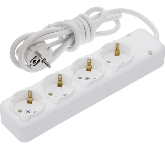 Изображение товара Удлинитель NE-AD 4 гнезда с заземлением 2м, 16А, 250В, 1/14/56 3018-2