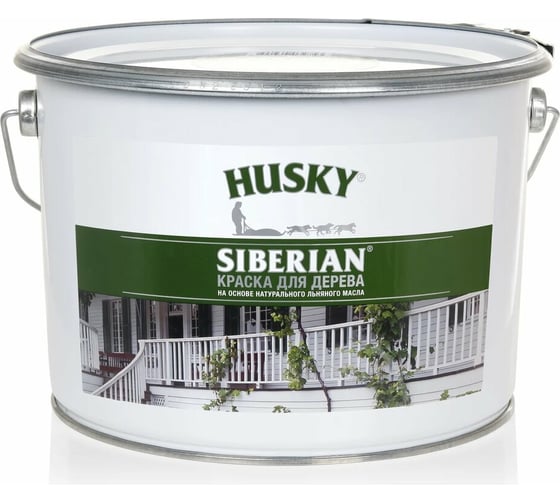 Изображение товара Краска для дерева HUSKY SIBERIAN (белая; база А; 9 л) 27008