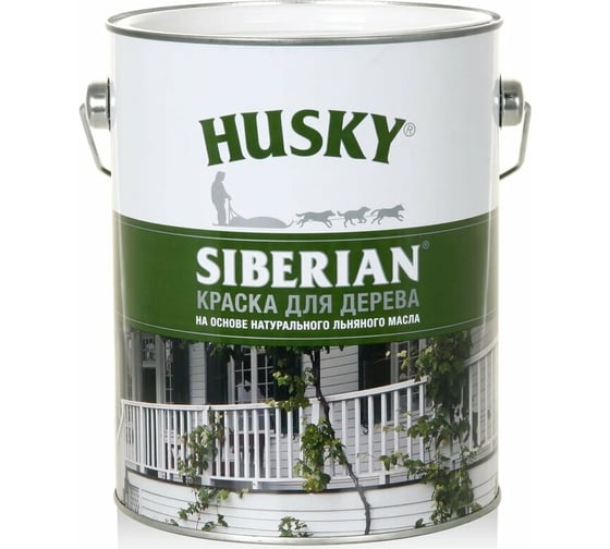 Изображение товара Краска для дерева HUSKY SIBERIAN (белая; база А; 2.7 л) 27006