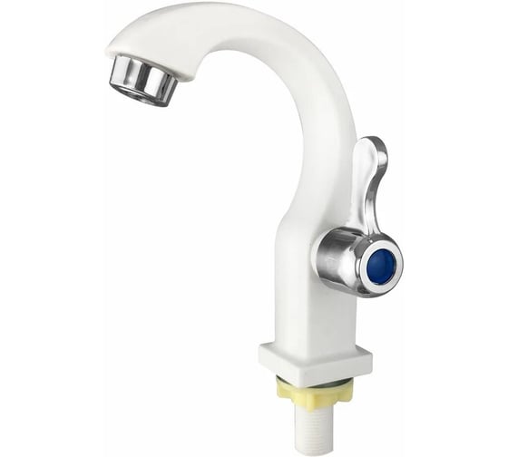 Изображение товара Кран на одну воду металлокерамика Brimix белый, из высокопрочного пластика АБС 668