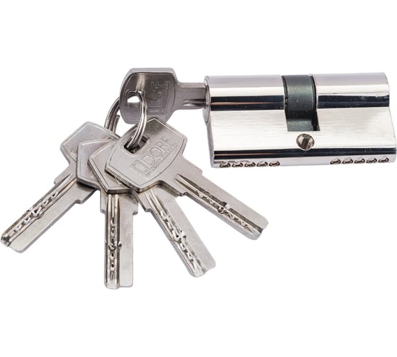 Изображение товара Цилиндр замка DORF ключ/ключ, компьютерный, 5 ключей, никель 30х30 COM_DORF_60(30x30)_k_k
