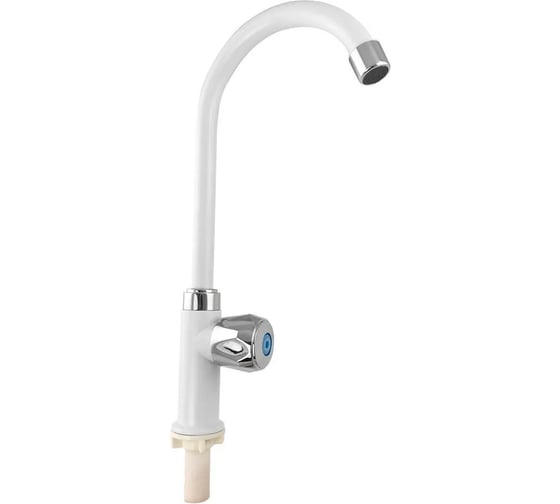 Изображение товара Кран на одну воду Brimix высокий излив, ПРЕМИУМ, металлокерамика, белый, из высокопрочного пластика АБС 610