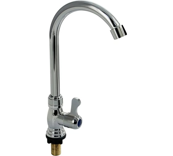 Изображение товара Кран на одну воду Brimix высокий излив, ПРЕМИУМ, металлокерамика, хромированный, из высокопрочного пластика АБС 673