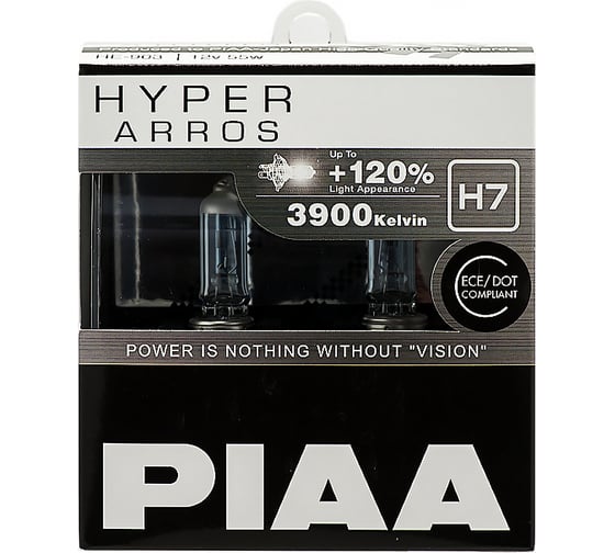 Изображение товара Галогенные лампы Piaa HYPER ARROS H7, 3900 K, 55 Вт, 2 шт., светоотдача +120 HE-903-H7