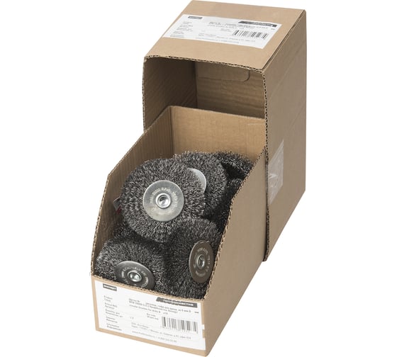 Изображение товара Щетка дисковая гофрированная Эксперт 473 (24 шт; 60 мм; хвостовик 6 мм) для дрели Профоснастка 20709003