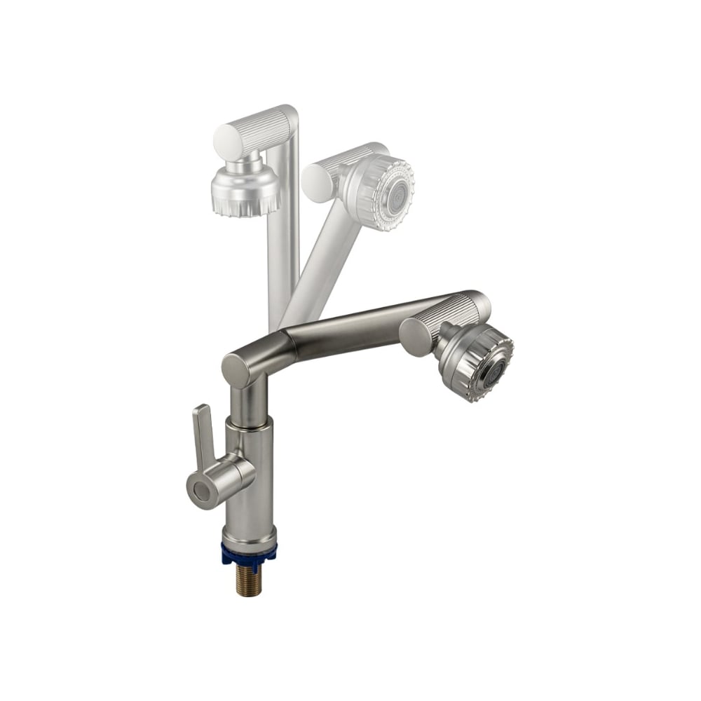 Изображение товара Кран на одну воду Brimix для кухонной мойки и раковины, металлокерамика, из высокопрочного пластика АБС, поворотный излив и аэратор, САТИН 6620