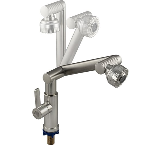 Изображение товара Кран на одну воду Brimix для кухонной мойки и раковины, металлокерамика, из высокопрочного пластика АБС, поворотный излив и аэратор, САТИН 6620