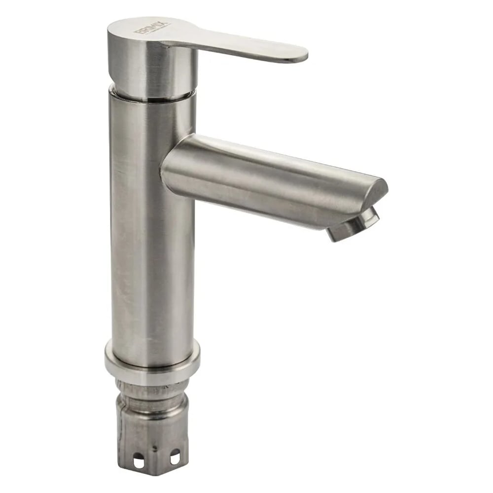 Изображение товара Смеситель для раковины Brimix шаровый, литой корпус, прямой излив, из нержавеющей стали марки 304, САТИН 9351