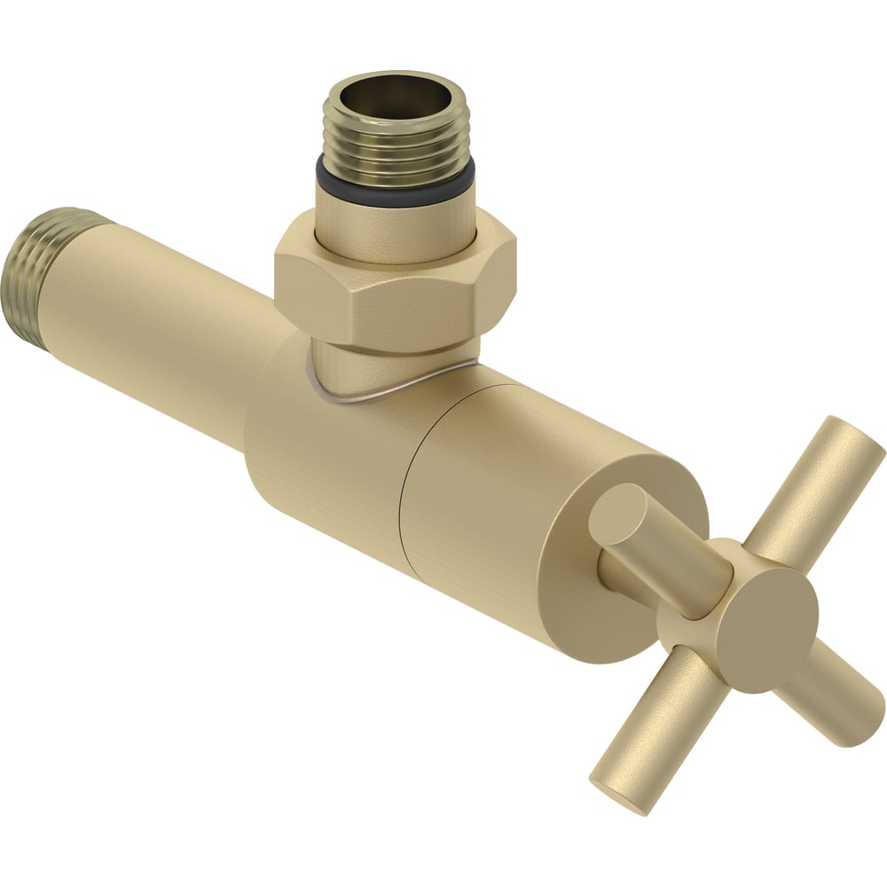 Изображение товара Вентиль угловой Сунержа G 1/2 НР х G 1/2 НР матовая шампань