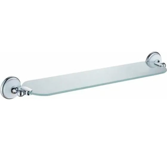 Изображение товара Стеклянная полка Ekko хром/белый E3807