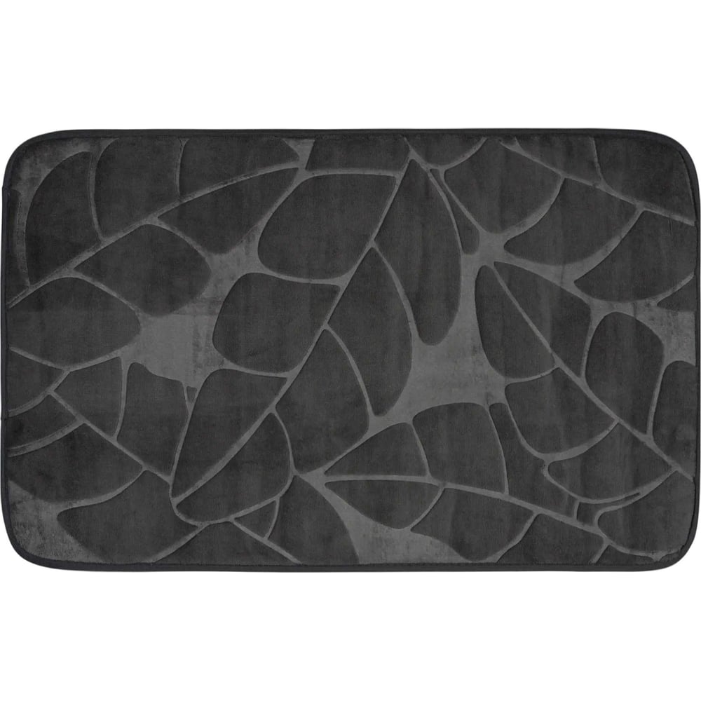 Изображение товара Коврик для ванной VIDAGE №3 Тропик 50х80см, цвет темно-серый, полиэстер 1359015