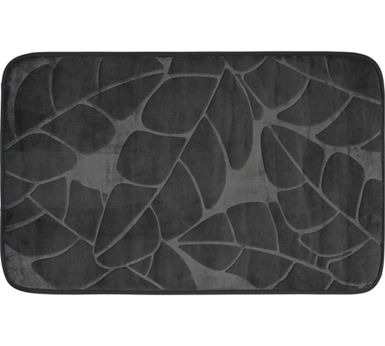 Изображение товара Коврик для ванной VIDAGE №3 Тропик 50х80см, цвет темно-серый, полиэстер 1359015
