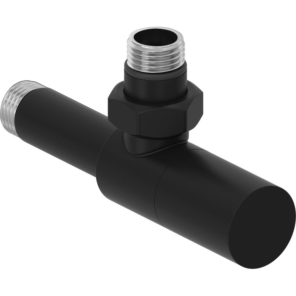 Изображение товара Вентиль угловой Сунержа (цилиндр) G 1/2 НР х G 1/2 НР Матовый чёрный 31-1400-1212