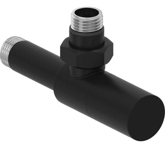 Изображение товара Вентиль угловой Сунержа (цилиндр) G 1/2 НР х G 1/2 НР Матовый чёрный 31-1400-1212